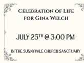 Celebration of Life for Gina Welch Image
