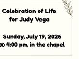 Celebration of Life for Judy Vega Image